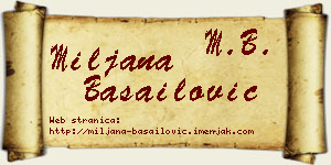 Miljana Basailović vizit kartica
